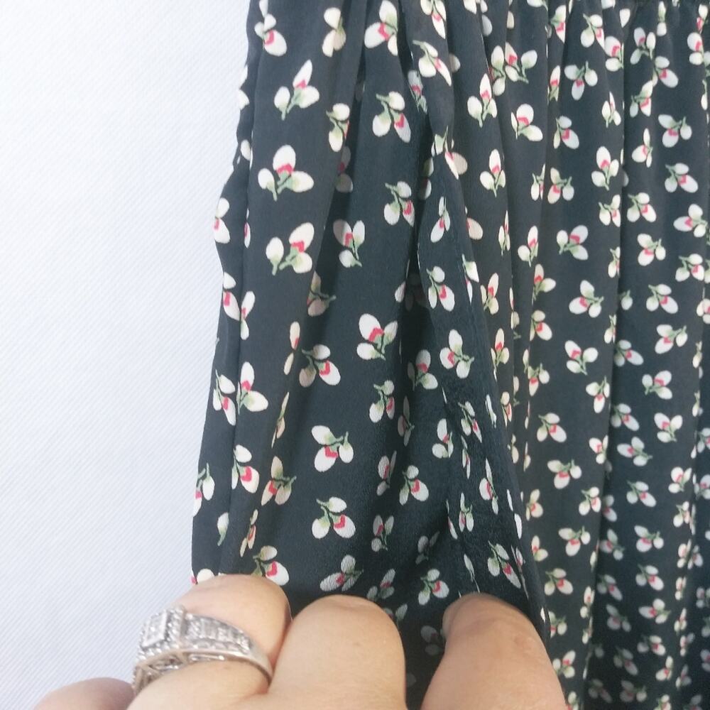 Ventti Black Sleeveless Dress Floral Print With Pockets Size L - Picture 5 of 8